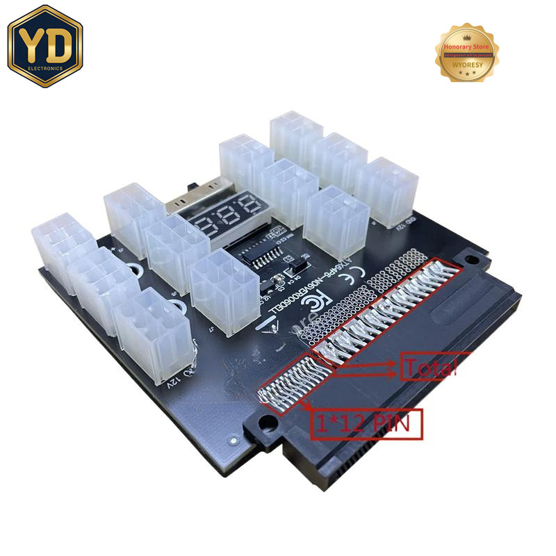 2400W Server Psu Breakout Board - อะแดปเตอร์แปลงไฟ YD PCI-E 12V 50Pin เป็น