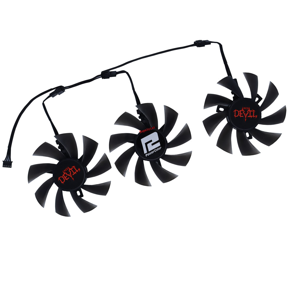 Rx 5700 Xt 8Gb Video Card - 3ชิ้น/เซ็ต,T129215BU,DIY พัดลมทำความเย็นกราฟิก GPU,สำหรับ Powercolor RX 5700