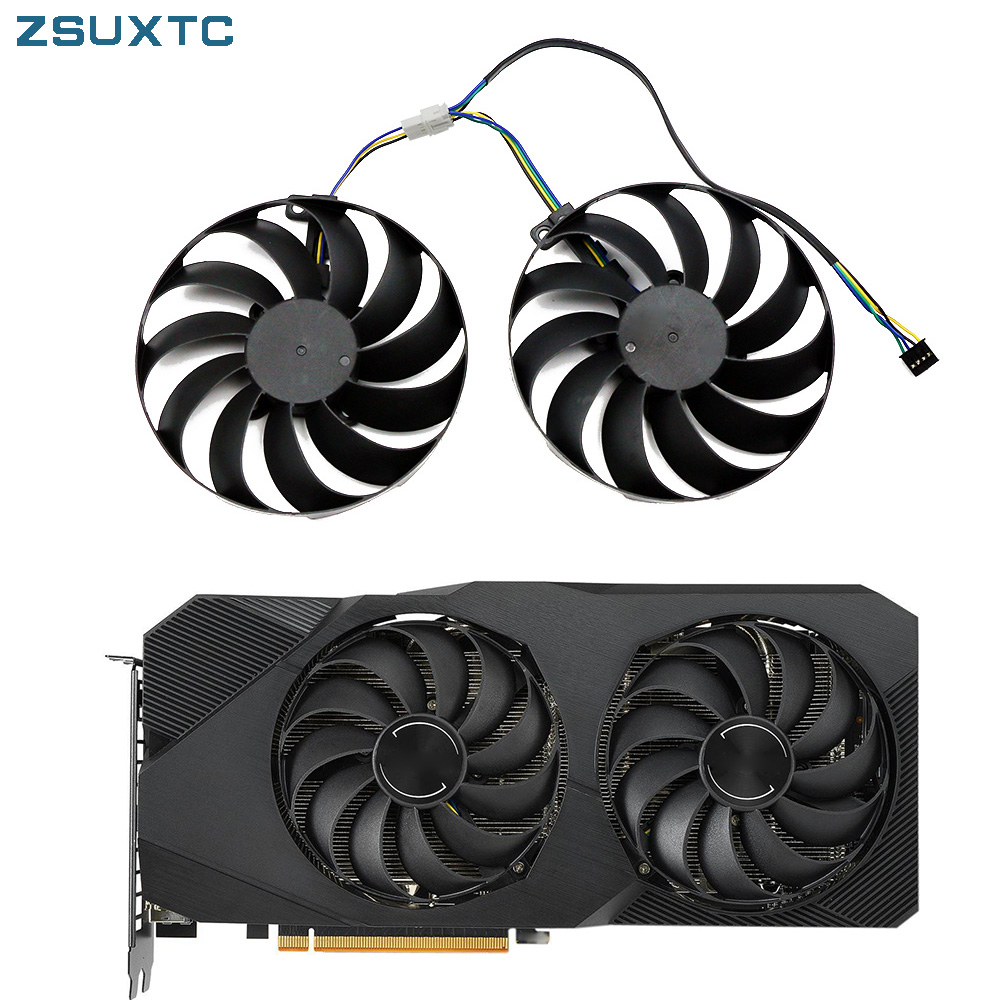 Rx 5700 Xt 8Gb Video Card - พัดลมกราฟฟิคการ์ด T129215SU 95มม. สำหรับ ASUS เรเดียน