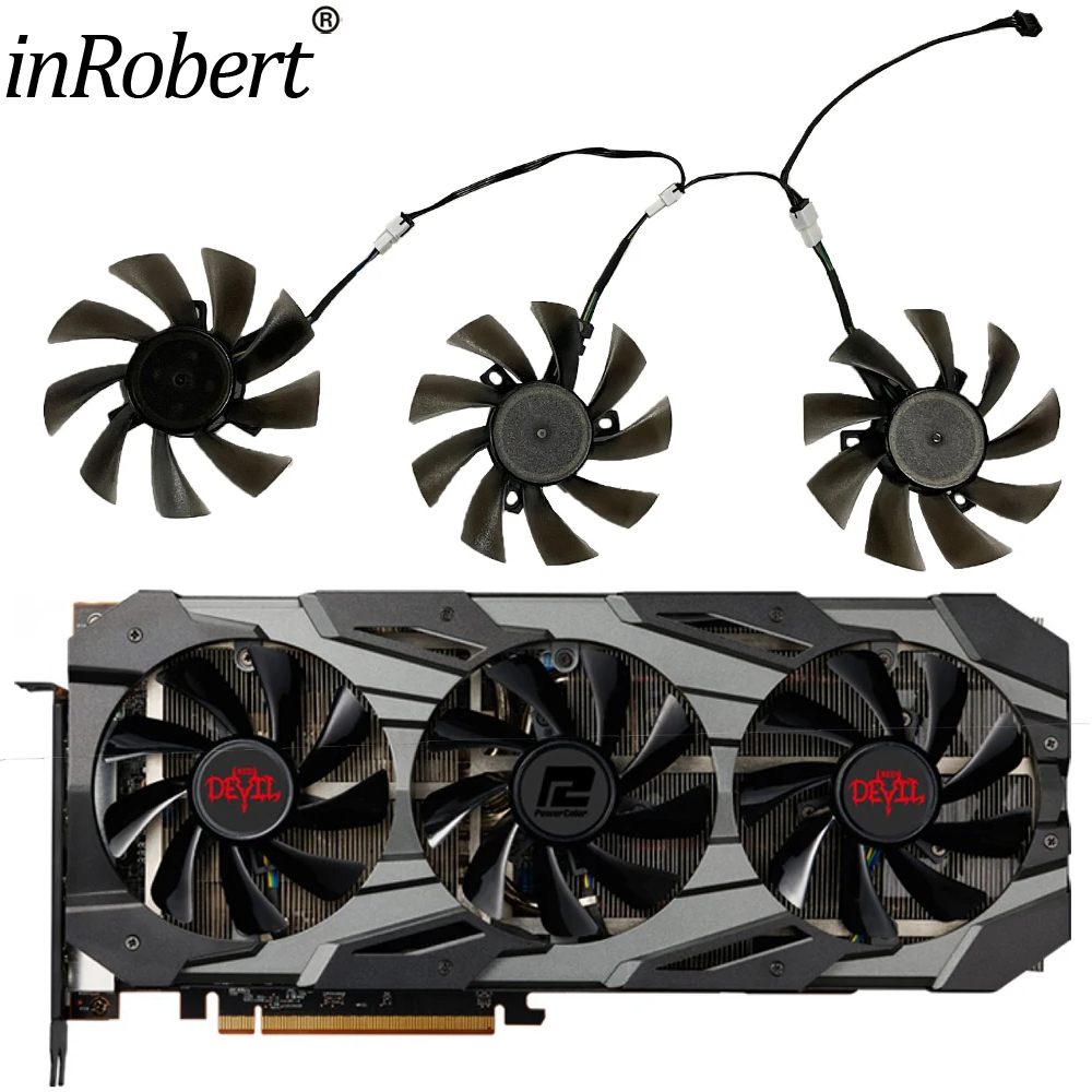 Rx 5700 Xt 8Gb Video Card - DIY 85มม.T129215SU การ์ดพัดลมสำหรับ Powercolor RX 5700