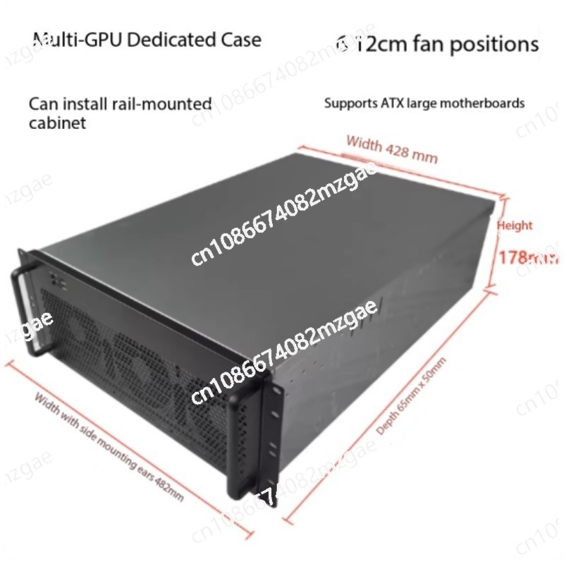8 Gpu 4U Server Chassis - เคสใส่การ์ดจอ 4U รองรับการ์ดจอ 6/8 ตัว สำหรับห้องคอมพิวเตอร์