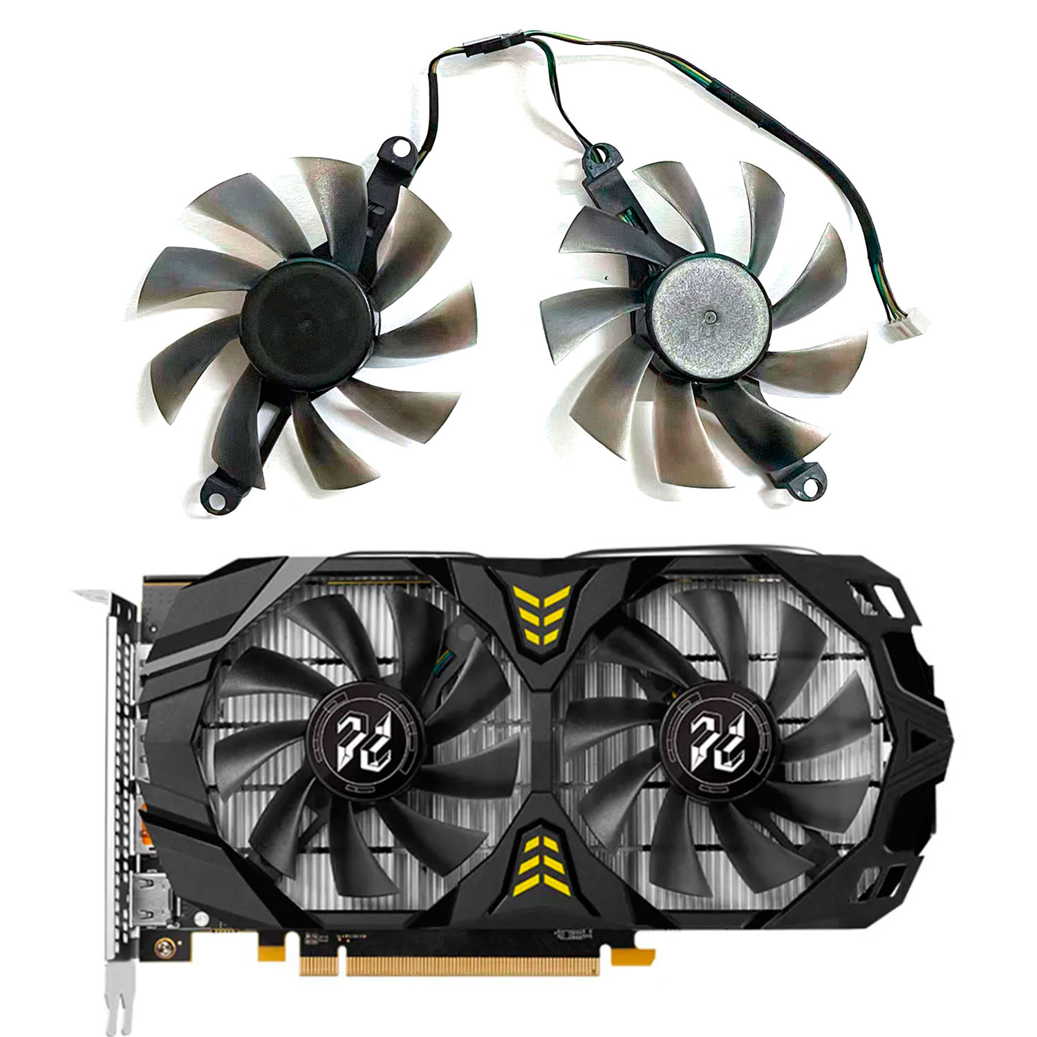 Rx 580 8Gb 2048Sp Gpu - ใหม่พัดลม GPU 4PIN 85 มม.75 มม.RX580
