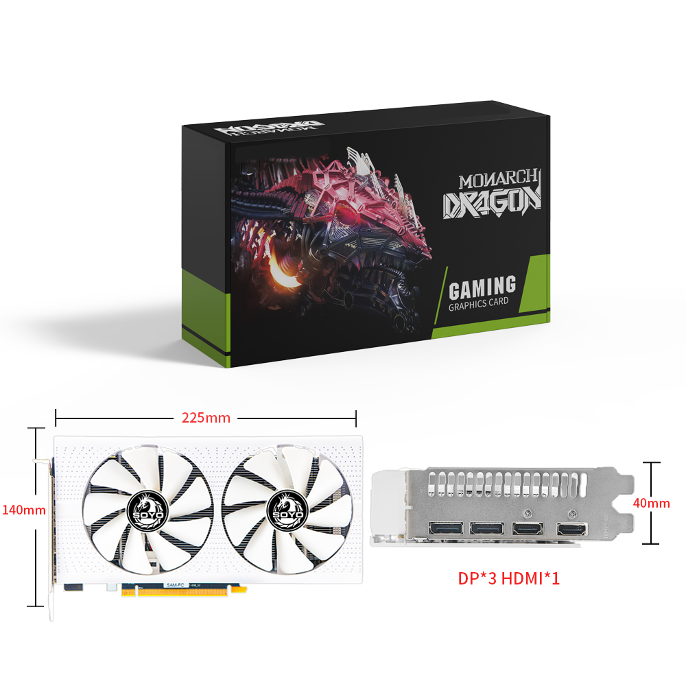 Rx 580 8Gb 2048Sp Gpu - SOYO AMD Radeon RX580 8GB กราฟิกการ์ด