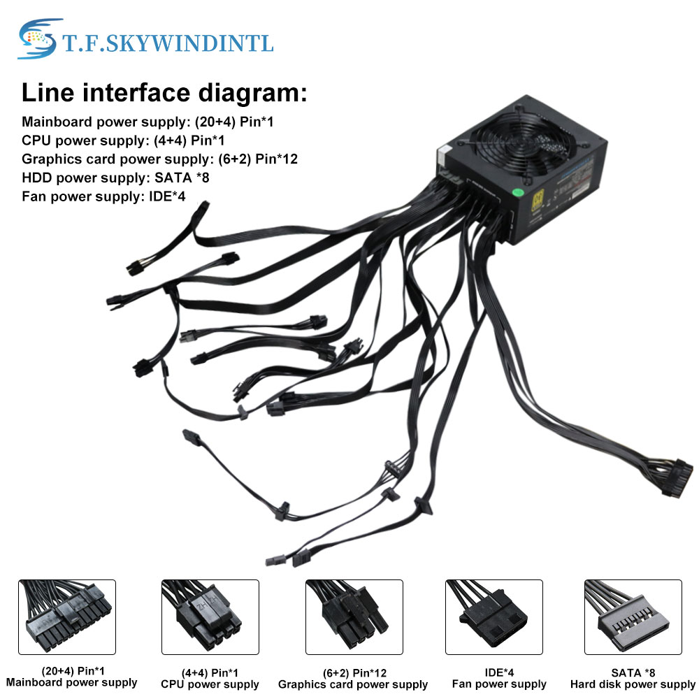 Full Moduler ATX PC Power Supp - 2000W Atx Mining Power Supply บทวิจารณ์และราคา