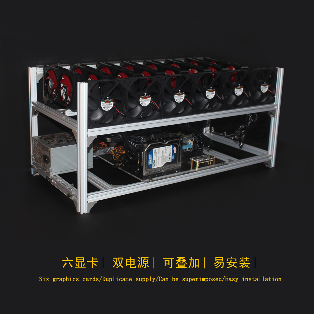 6 8 12 19 GPU Miner Mining Rig - 12 Gpu Open Air Frame Case บทวิจารณ์และราคา