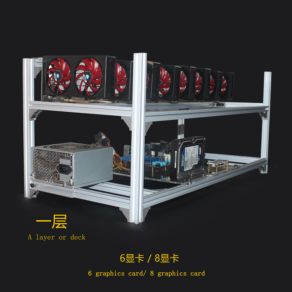 6 8 12 19 GPU Miner Mining Rig - 12 Gpu Open Air Frame Case บทวิจารณ์และราคา