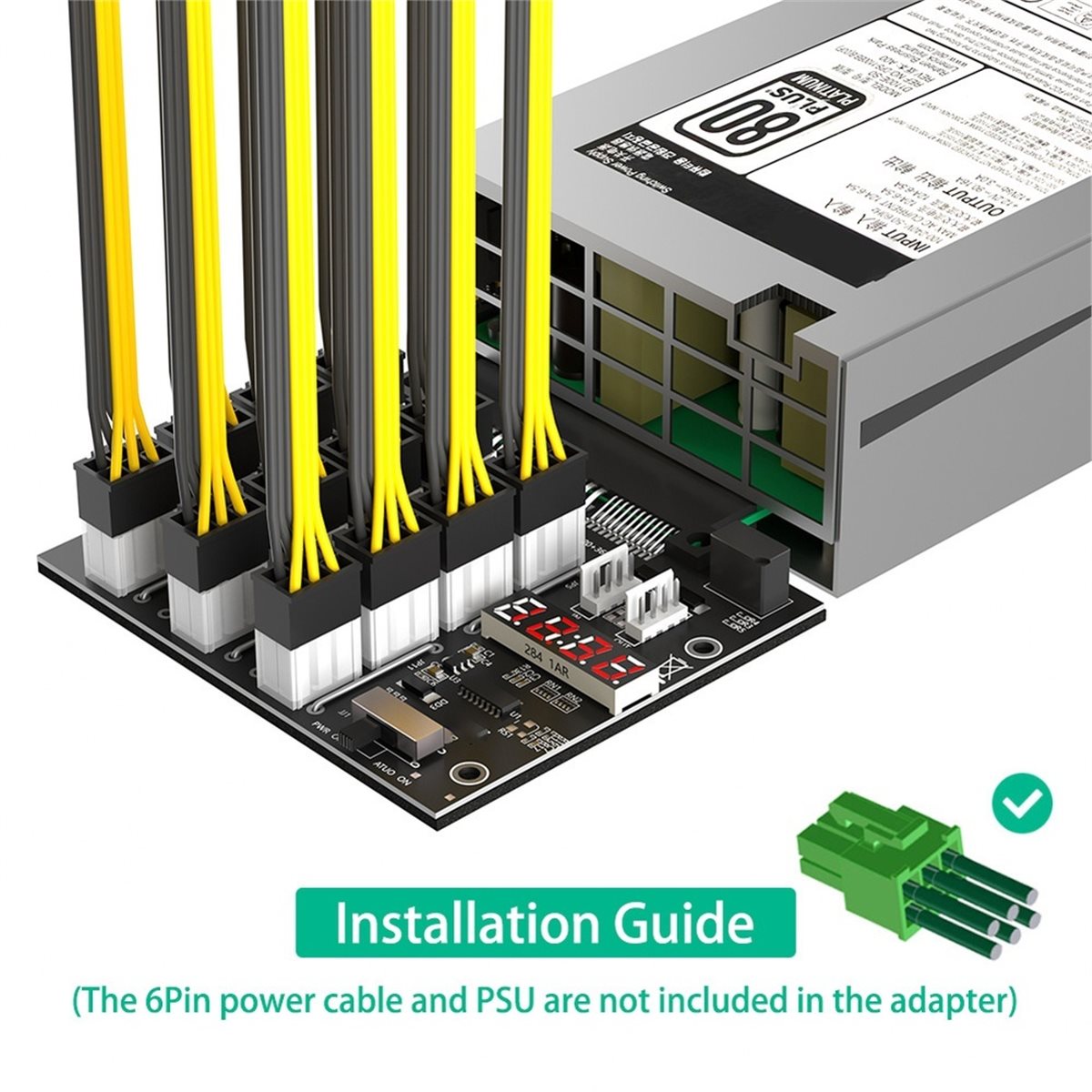 M05K 12 พอร์ต PCIe 6Pin Connec - 2400W Server Psu Breakout Board บทวิจารณ์และราคา