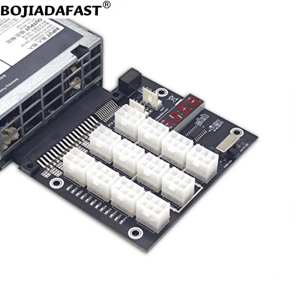 12 พอร์ต PCIe 6Pin Connector B - 2400W Server Psu Breakout Board บทวิจารณ์และราคา