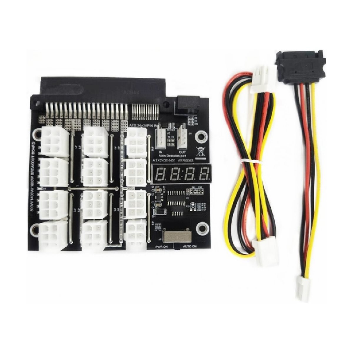 12 พอร์ต PCIe 6Pin Connector B - 2400W Server Psu Breakout Board บทวิจารณ์และราคา