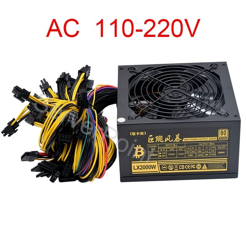 สำหรับ AC110-220v ATX พีซี 200 - 2000W Atx Mining Power Supply บทวิจารณ์และราคา
