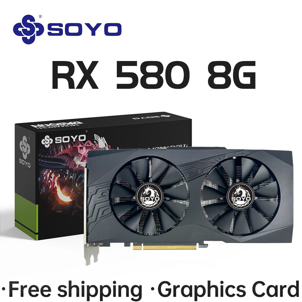 SOYO AMD Radeon RX580 8GB กราฟ - Rx 580 8Gb 2048Sp Gpu บทวิจารณ์และราคา