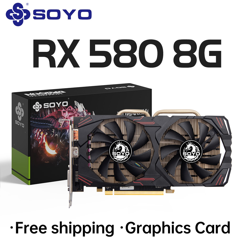 SOYO AMD Radeon RX580 8GB กราฟ - Rx 580 8Gb 2048Sp Gpu บทวิจารณ์และราคา