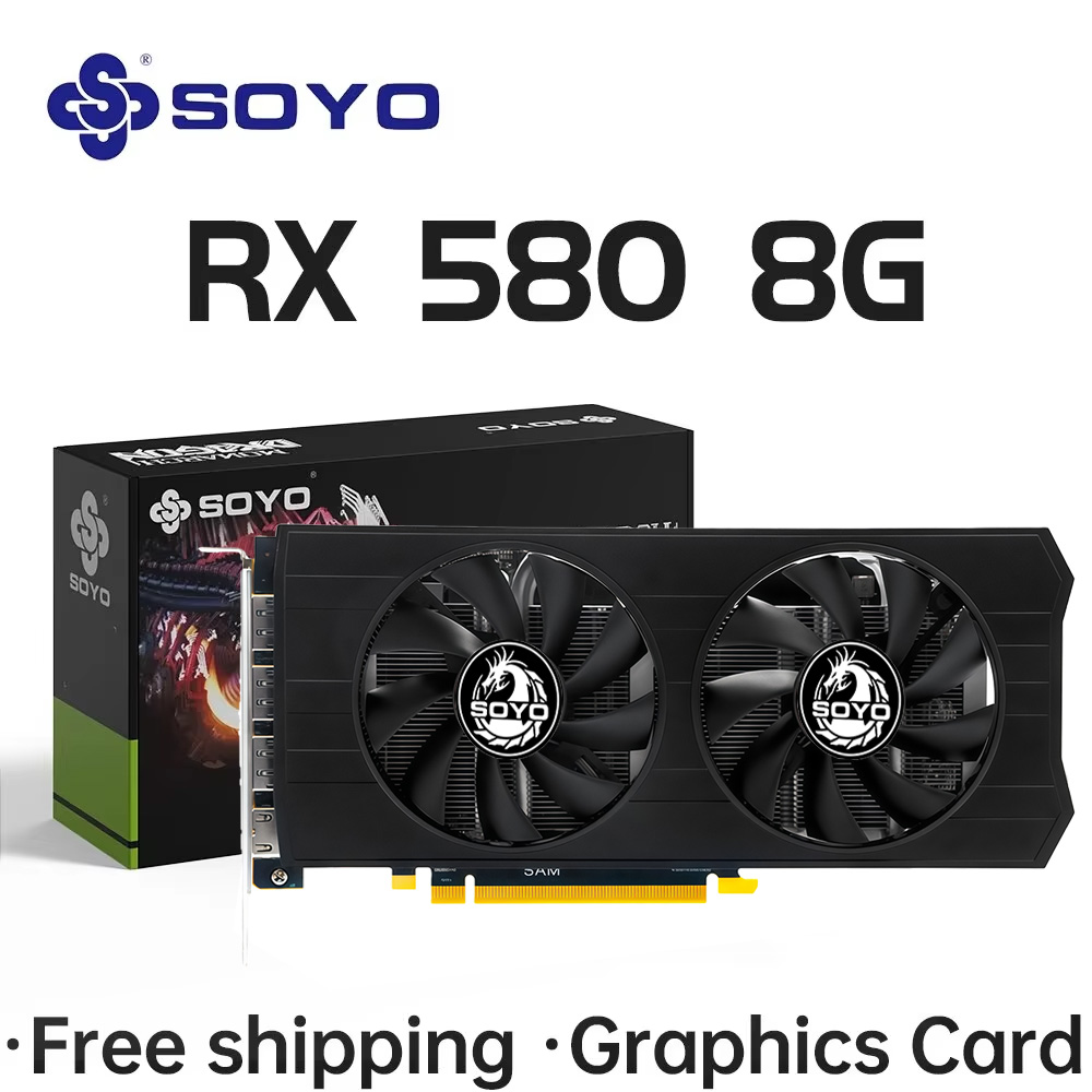 SOYO AMD Radeon RX580 8GB กราฟ - Rx 580 8Gb 2048Sp Gpu บทวิจารณ์และราคา